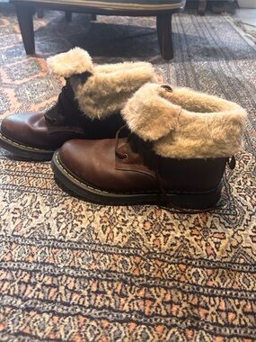 Doc Marten’s Brown Faux-Fur Lined Winter Boots